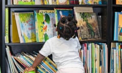 Child in library