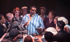 Appetising … Clive Rowe (Aimable), centre, in The Baker's Wife.