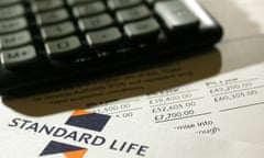 Calculating the value of a Standard Life pension.
