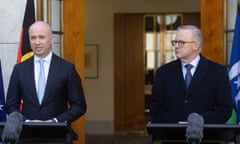 The PM, Anthony Albanese (right) with former NSW Liberal treasurer Matt Kean.