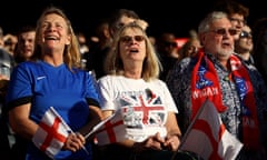 England supporters at the World Cup semi-final at the Emirates Stadium