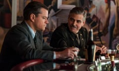 George Clooney;Matt Damon<br>Matt Damon (left) and George Clooney in Columbia Pictures' THE MONUMENTS MEN. film still