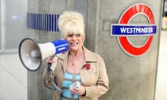 Barbara Windsor at Westminster tube station