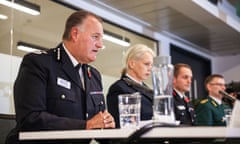 Emergency services representatives at Manchester Arena press conference