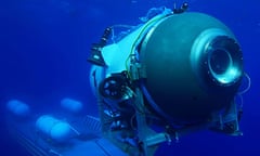 The Titan submersible launching from its platform.