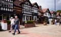 People on a street in Whalley village