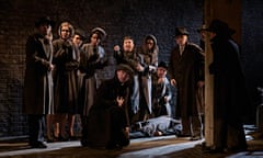 What a racketeer … the cast of The Third Man: A Musical Thriller, Menier Chocolate Factory, London.