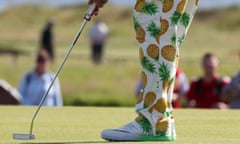 The Open Championship 2016 - Day One - Royal Troon Golf Club<br>A view of USA's John Daly's trousers during day one of The Open Championship 2016 at Royal Troon Golf Club, South Ayrshire. PRESS ASSOCIATION Photo. Picture date: Thursday July 14, 2016. See PA story GOLF Open. Photo credit should read: Peter Byrne/PA Wire. RESTRICTIONS: Editorial use only. No commercial use. Still image use only. The Open Championship logo and clear link to The Open website (TheOpen.com) to be included on website publishing. Call +44 (0)1158 447447 for further information.