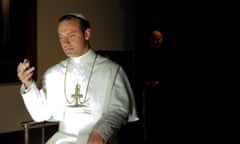 Practising piety … Jude Law in <em>The Young Pope</em>.
