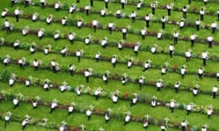 young people lay wreaths to mark the 100th anniversary of the battle of the Somme