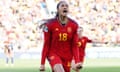 Salma Paralluelo of Spain celebrates scoring the winning goal in the Women’s World Cup quarter-final against the Netherlands at Wellington Regional Stadium.