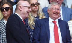 The Manchester United co-owner Avram Glazer with Sir Alex Ferguson at last month’s FA Cup final