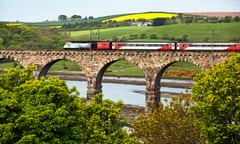 A train on the east coast mainline in 2018