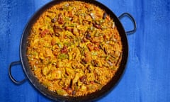 Paella ready to serve