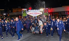 Red Bull celebrate a big win in Vegas.