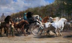 Charging ahead … The Horse Fair by Rosa Bonheur, which hangs in a room mostly full of female nudes.