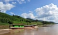 A “slow” boat cruise on the Mekong river, near the Thai-Lao border town of Huay Xay in northern Laos.