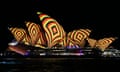 Sydney Opera House sails light up as part of Vivid Sydney festival