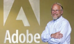 John Warnock at the Adobe headquarters in 2001.