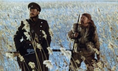 Yuri Solomin and Maksim Munzuk (right) in Akira Kurosawa’s 1975 film Dersu Uzala.