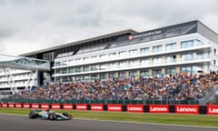 Mercedes' Lewis Hamilton during practice at Silverstone