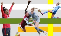 Manchester United’s Melvine Malard celebrates her second goal against Tottenham, West Ham’s Jess Ziu loses out to Sara Holmgaard during the defeat to Everton and Lauren Hemp scores Manchester City's second to see off Aston Villa.