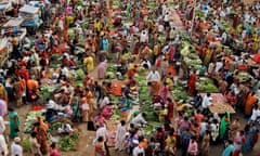 Food market in India.