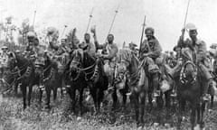 Indian cavalry after their charge, Somme, France, First World War, 14 July 1916, (c1920).  (The Swarthmore Press Ltd, London, c1920). (Photo by The Print Collector/Print Collector/Getty Images)