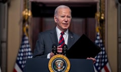 Joe Biden speaks at the White House on 27 November. 