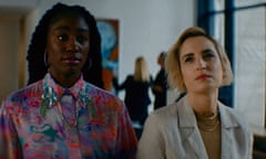 Tymika Tafari as Gina and Zoe Lister-Jones as Mae in Slip.