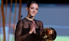 Aitana Bonmatí is given a rousing round of applause after winning the Ballon d’Or on Monday night