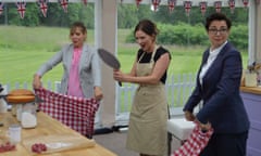 Mel Giedroyc and Sue Perkins with the 2016 winner of The Great British Bake Off, Candice Brown. 