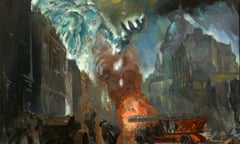 Detail from Overture by Paul Dessau, depicting a blitz scene