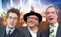Mike Read, George Galloway and Nigel Farage