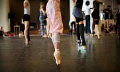 A public ballet class takes place in the Ballroom at the Royal Festival Hall