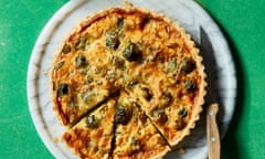 Thomasina Miers’ recipe for sprout and stilton quiche.