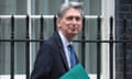 Autumn Statement 2016<br>File photo dated 23/11/16 of Chancellor Philip Hammond leaving 11 Downing Street, London, holding a copy of his Autumn Statement, as the head of the official budget watchdog has defended its economic forecasts warning of the cost to Britain of leaving the European Union. PRESS ASSOCIATION Photo. Issue date: Friday November 25, 2016. The Office for Budget Responsibility (OBR) infuriated pro-Brexit Conservatives with its prediction that withdrawal would wipe 2.4% off growth over the next five years while adding almost £60 billion to borrowing. See PA story POLITICS Budget. Photo credit should read: Stefan Rousseau/PA Wire