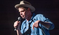Rich Hall on stage.