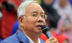 Former Malaysian Prime Minister Najib Razak speaks during a press conference in Kuala Lumpur, Malaysia, Saturday, May 12, 2018. Najib says he's resigning as head of his Malay party to take responsibility for the electoral defeat that ended his coalition's 60-year grip on power. (AP Photo)