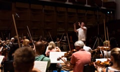 Paul McCreesh, pictured conducting during a recording session for Elgar: Dream of Gerontius