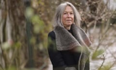 In this Sunday, Dec. 6, 2020, photo provided by Nobel Prize Outreach, Louise Glück poses outside her home n Cambridge, Mass., where she was awarded a medal for the 2020 Nobel Prize in Literature. The pomp and ceremony of the Nobel prize ceremonies were altered this year amid measures to slow the spread of the coronavirus. Instead, the laureates' achievements are being rewarded at low-key ceremonies where they live or work. (Daniel Ebersole/ Nobel Prize Outreach via AP)