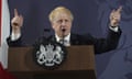 Boris Johnson during his speech in Blackpool that was billed as a reset for his premiership