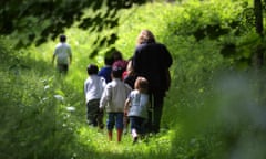 A school forest trip