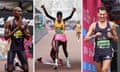 Winners Peres ­Jepchirchir and Alexander Mutiso Munyao were joined by Britain’s Emile Cairess in securing Olympic places