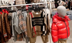 Children's Burberry clothes on display at the Nordstrom flagship store in New York, US, in 2019.