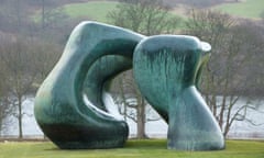 Henry Moore's Large Two Forms, 1969 at Yorkshire Sculpture Park.