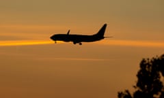 A plane taking off from Liverpool’s John Lennon airport