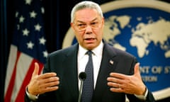 ALL<br>TGS06 - 20030127 - WASHINGTON, DC, UNITED STATES : US Secretary of State Colin Powell speaks to reporters during a Monday 27 January 2003, press conference at the State Department in Washington, DC. Iraq has `not much more time` to comply with UN resolutions and its opportunity for choosing peaceful disarmament is `fast coming to an end,` Powell said as he gave his reaction to the Iraq weapons inspections report by Chief UN Weapons Inspector Hans Blix to the UN Security Council. EPA PHOTO AFPI / TIM SLOAN