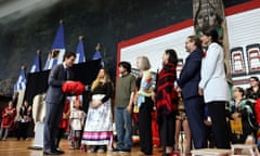 Canada’s PM Trudeau is presented with the final report during the closing ceremony of the National Inquiry into Missing and Murdered Indigenous Women and Girls in Gatineau<br>Canada’s Prime Minister Justin Trudeau is presented with the final report during the closing ceremony of the National Inquiry into Missing and Murdered Indigenous Women and Girls in Gatineau, Quebec, Canada, June 3, 2019. REUTERS/Chris Wattie