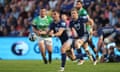 George Ford passes the ball during the Premiership Rugby match between Sale and Leicester